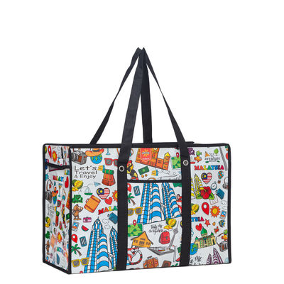 Taille personnalisée Impression PP Tissue fermeture à glissière Sacs de magasinage en polypropylène avec logo