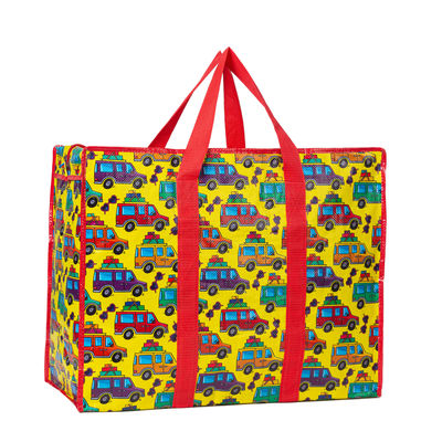conception d'impression de taille personnalisée pp tissée fermeture à glissière magasinage sacs en polypropylène fournisseur