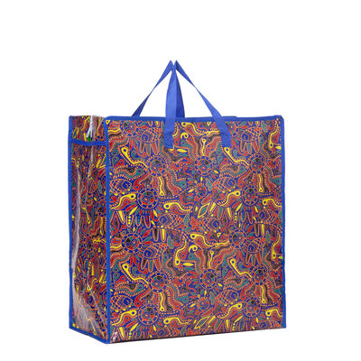 conception d'impression de taille personnalisée pp tissée fermeture à glissière magasinage sacs en polypropylène fournisseur