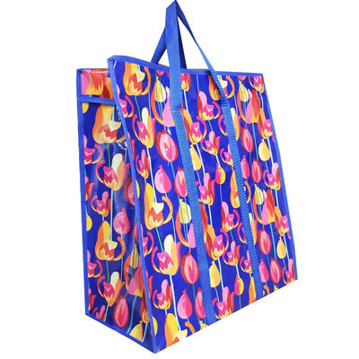 sacs de magasinage en tissu en pp à double fermeture à glissière