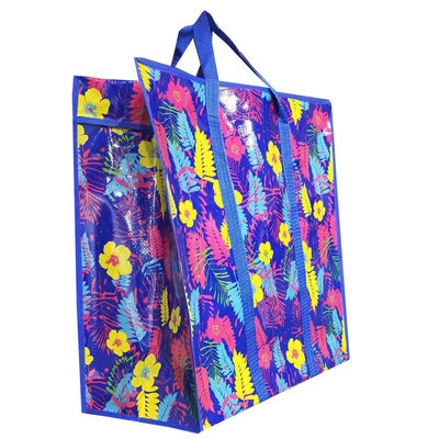 sacs de magasinage en tissu en pp à double fermeture à glissière