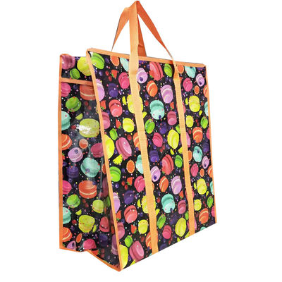 sacs de magasinage en tissu en pp à double fermeture à glissière