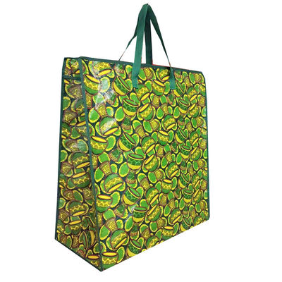 sacs de magasinage en tissu en pp à double fermeture à glissière