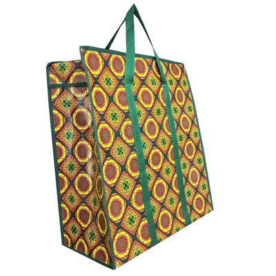 usine vend directement des sacs de shopping zip en pp tissé brillant