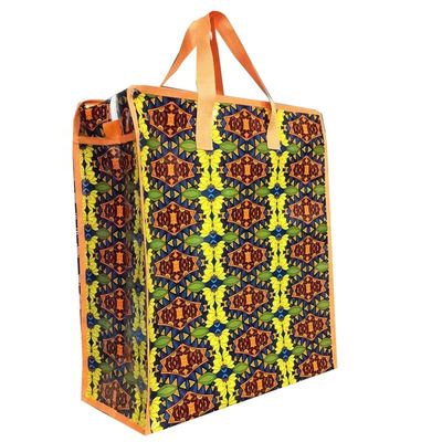 mode nouveau design pp sac à glissière de magasinage package grand sac de magasinage tissé