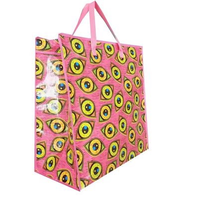 mode nouveau design pp sac à glissière de magasinage package grand sac de magasinage tissé