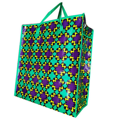 conception d'impression de taille personnalisée pp tissée fermeture à glissière magasinage sacs en polypropylène fournisseur
