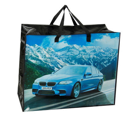 Recyclage de sacs écologiques de magasinage rose réutilisable en PP tissé avec logo imprimé