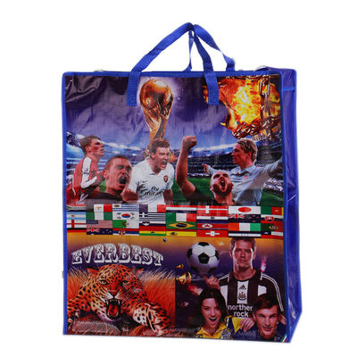 Design brésilien sac tissé en PP / sac de magasinage tissé en PP avec fermeture à glissière/yiwu moins cher sac de magasinage tissé en pp
