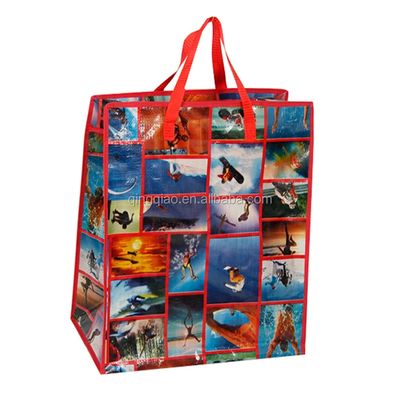 Sac de magasinage polypropylène tissé écologique réutilisable fermeture à glissière imperméable 20 - 50 kg