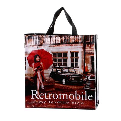 Sac de magasinage tissé en PP imprimé à l'encre écologique pour une impression personnalisée
