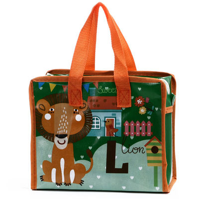 Sac d'épicerie en PP pliable à double poignée en couleurs CMYK dynamiques