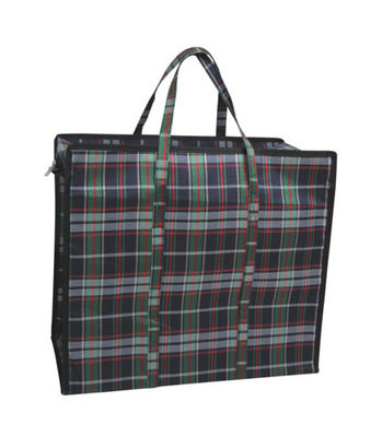 180 GSM ceinture réglable de magasinage sac à dos en toile / sac fermeture à glissière en toile avec fermeture à glissière