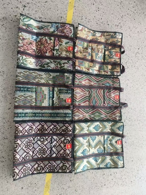 sac fourre-tout en toile avec fermeture éclair colorée