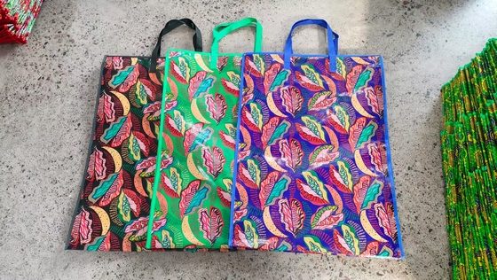 Sac de magasinage tissé en PP personnalisé avec encre écologique de 10 kg