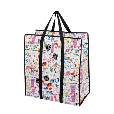 Sac de magasinage tissé en PP personnalisé avec encre écologique de 10 kg